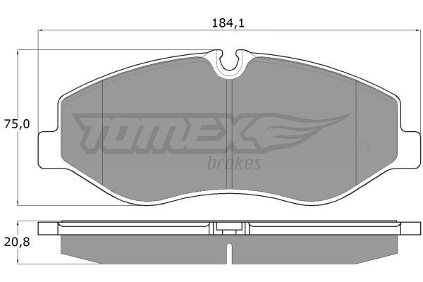 TOMEX BRAKES Комплект тормозных колодок, дисковый тормоз TX 18-12